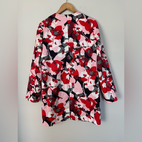 Retro The Limited Pink and Red Floral Open Jacket Size Large Preppy New with Tag - Picture 6 of 10